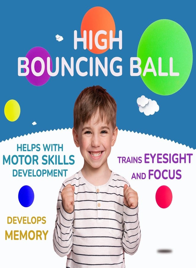 Promote Bouncy Balls - Huge Bouncing Balls (Pack of 5) - 3 Inches Jumbo Bounce Balls - Frosty Bouncing Balls for Kids, Cats and Dogs| Colors Sent as per Availability - Image 3
